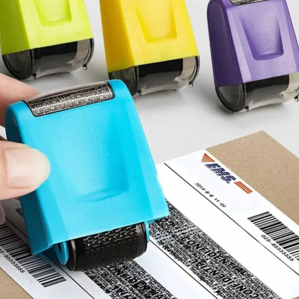 1pc Roller Identity Theft Protection Stamp For ID Privacy Confidential Data Guard Rolling Stamps Reusable isfang