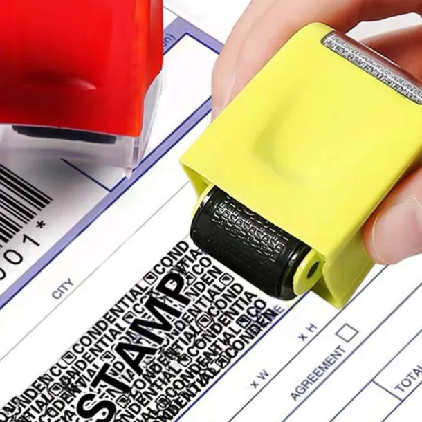 1pc Roller Identity Theft Protection Stamp For ID Privacy Confidential Data Guard Rolling Stamps Reusable isfang