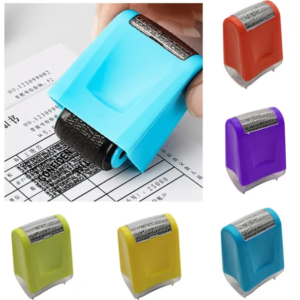 1pc Roller Identity Theft Protection Stamp For ID Privacy Confidential Data Guard Rolling Stamps Reusable isfang