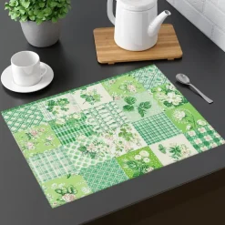 1PC Rural American Floral Placemat Table Mat 12x18 Inch Table Mats for Party Kitchen Dining Decoration