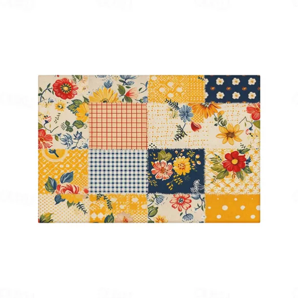 1PC Rural American Floral Placemat Table Mat 12x18 Inch Table Mats for Party Kitchen Dining Decoration