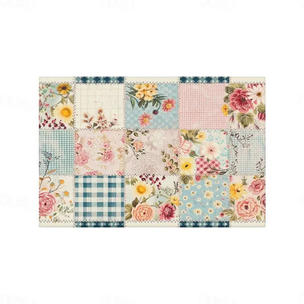 1PC Rural American Floral Placemat Table Mat 12x18 Inch Table Mats for Party Kitchen Dining Decoration