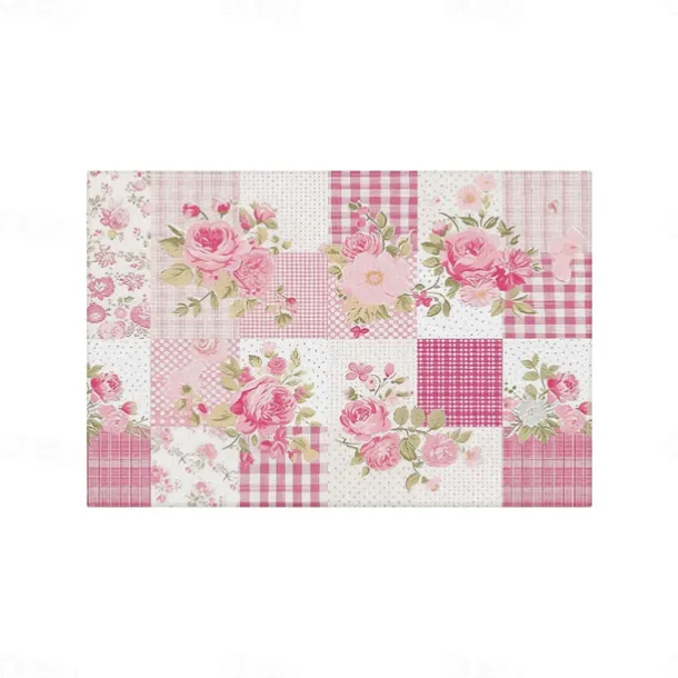 1PC Rural American Floral Placemat Table Mat 12x18 Inch Table Mats for Party Kitchen Dining Decoration