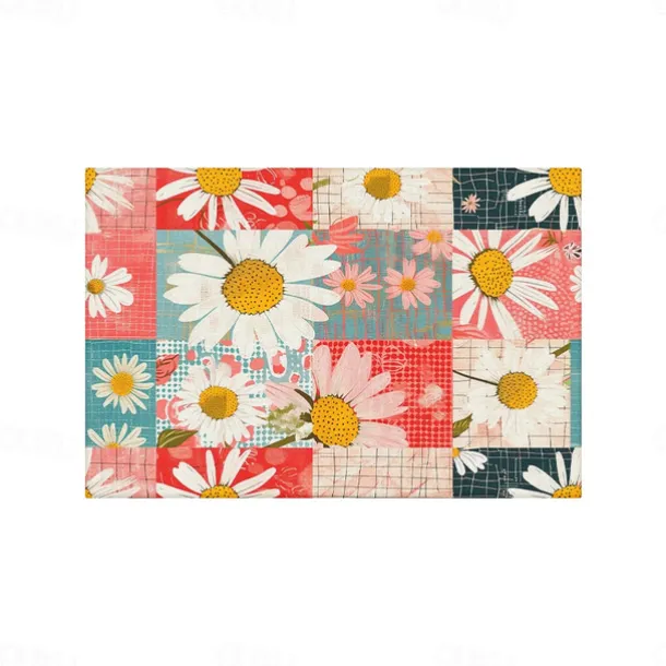 1PC Rural American Floral Placemat Table Mat 12x18 Inch Table Mats for Party Kitchen Dining Decoration