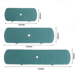 1pc Silicone Faucet Mat & Splash Guard, (Upgraded Design) Faucet Handle Water Drip Catcher Tray And Splash Guard, BPA Free Kitchenguard Sink Gadgets