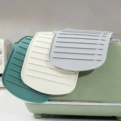 1pc Silicone Faucet Mat & Splash Guard, (Upgraded Design) Faucet Handle Water Drip Catcher Tray And Splash Guard, BPA Free Kitchenguard Sink Gadgets