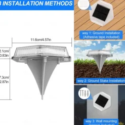 1PC Solar Hexagonal Buried Light - Outdoor Deck, Staircase Step & Pathway Garden Trail Lighting