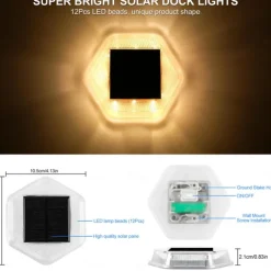 1PC Solar Hexagonal Buried Light - Outdoor Deck, Staircase Step & Pathway Garden Trail Lighting