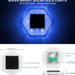 1PC Solar Hexagonal Buried Light - Outdoor Deck, Staircase Step & Pathway Garden Trail Lighting