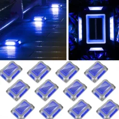 1pc Solar High-Pressure Aluminum Alloy Buried Lamp Outdoor Waterproof Wall Lamp for Courtyard, Path, Fence and Step Lighting