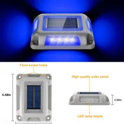 1pc Solar High-Pressure Aluminum Alloy Buried Lamp Outdoor Waterproof Wall Lamp for Courtyard, Path, Fence and Step Lighting