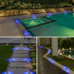 1pc Solar High-Pressure Aluminum Alloy Buried Lamp Outdoor Waterproof Wall Lamp for Courtyard, Path, Fence and Step Lighting