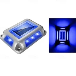 1pc Solar High-Pressure Aluminum Alloy Buried Lamp Outdoor Waterproof Wall Lamp for Courtyard, Path, Fence and Step Lighting