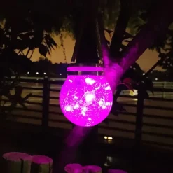 1pc Solar Lantern, Garden Decor Waterproof Outdoor Lanterns, Christmas Decorations Solar Lights, Patio Hanging Lights For Backyard Fence Pathway, Halloween & Christmas Decorations