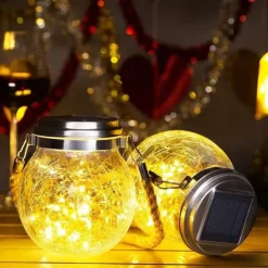 1pc Solar Lantern, Garden Decor Waterproof Outdoor Lanterns, Christmas Decorations Solar Lights, Patio Hanging Lights For Backyard Fence Pathway, Halloween & Christmas Decorations