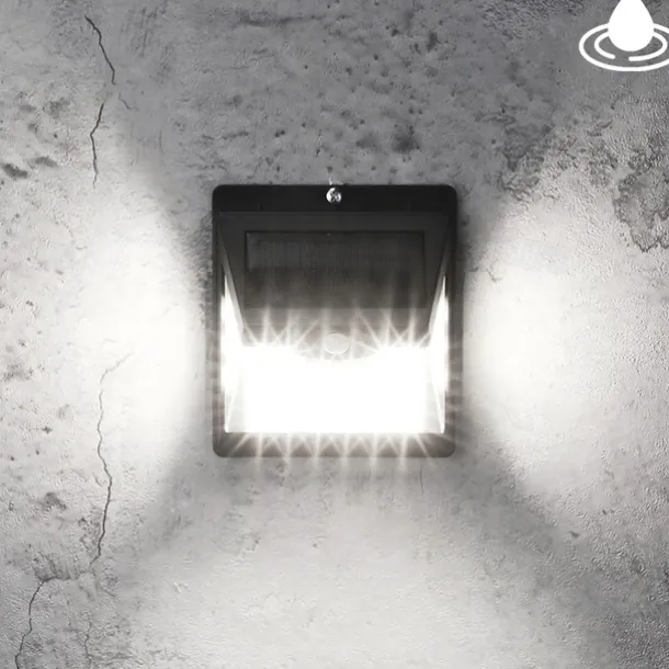 1pc Solar Motion Sensor Light 40LED Tri-side Outdoor Solar Light Waterproof for Lane Courtyard Garage Porch Wireless Safety Lighting 6500K Pure White Black