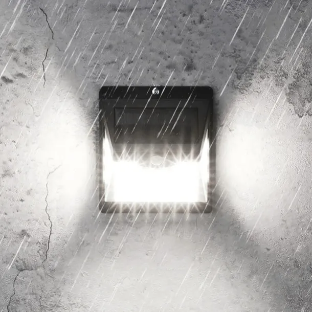 1pc Solar Motion Sensor Light 40LED Tri-side Outdoor Solar Light Waterproof for Lane Courtyard Garage Porch Wireless Safety Lighting 6500K Pure White Black