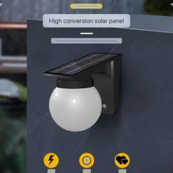 1PC Solar Outdoor Light Wall Lamp Courtyard Balcony Decoration Outdoor Waterproof Patio Lamp Home Garden Layout Fence Ambient Light