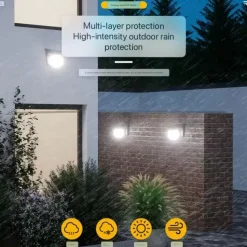 1PC Solar Outdoor Light Wall Lamp Courtyard Balcony Decoration Outdoor Waterproof Patio Lamp Home Garden Layout Fence Ambient Light