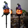 1pc Solar Pumpkin Lighted Ghost Lawn Light Halloween Outdoor Garden Lights Waterproof Garden Park Walkway Landscape Decoration Resin Pumpkin Light Outdoor Halloween Light Up Decorations