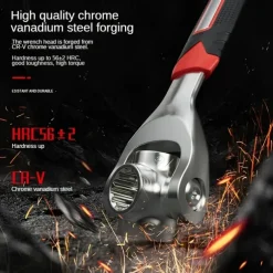 1pc Spanner Socket Wrench, Multi-Functional Spanner Tools With Spline Bolts 360 Degree Rotating Head, Universal Wrench For Furniture Car Repair