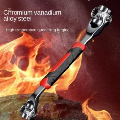 1pc Spanner Socket Wrench, Multi-Functional Spanner Tools With Spline Bolts 360 Degree Rotating Head, Universal Wrench For Furniture Car Repair