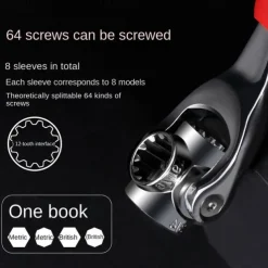 1pc Spanner Socket Wrench, Multi-Functional Spanner Tools With Spline Bolts 360 Degree Rotating Head, Universal Wrench For Furniture Car Repair