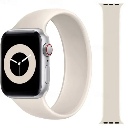 1pc Sport Elastic Silicone Solo Loop Strap for Apple Watch 38mm 40mm 41mm 42mm 44mm 45mm, Replacement Wristband for iWatch Series 7 6 5 4 3 2 1 SE for Men and Women