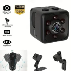 1pc SQ11 1080P Portable Wearable Night Vision Small HD Nanny Camera Mini Indoor Covert Security Cube Camera Conference Video Recorder