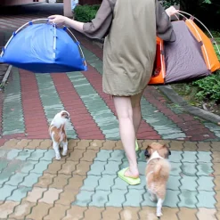 1pc Sun Shade Dog Tent - Outdoor Pet Shelter for Small & Medium Dogs - UV Protection & Portable