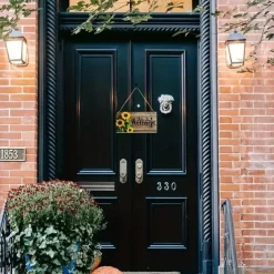 1pc Sunflower Wood Wall Sign Wooden Sunflower Pattern Plaque Sign Decoration Home Decoration Door Hanger Suitable For Bedroom Porch Courtyard Hanging Decoration 15x29cm / 6''x11''