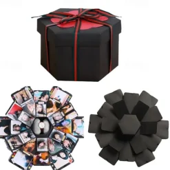 1pc Surprise Mystery Explosion Box DIY Photo Album Anniversary Wedding Birthday Festival Scrapbook Gift Halloween, Thanksgiving And Christmas Gift Easter Gift