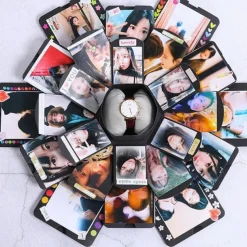 1pc Surprise Mystery Explosion Box DIY Photo Album Anniversary Wedding Birthday Festival Scrapbook Gift Halloween, Thanksgiving And Christmas Gift Easter Gift