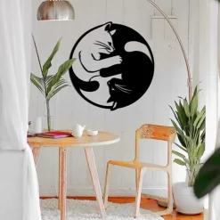 1pc Tai Chi Metal Wall Art Outdoor Decor Rust Proof Wall Sculpture Ideal For Garden, Home, Farmhouse, Patio And Bedroom