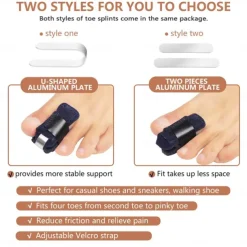 1PC Toe Splint, U-Shaped Toe Straightener, Hammer Toe Corrector for Women and Men, Toe Brace for Crooked Toe, Mallet Toe, Bent Toe, Claw Toe, Toe Wrap to Align and Support Broken Toe