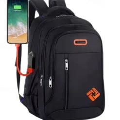 1pc Ultralight Backpack Men's Computer Backpack Large Capacity Travel High School Junior High School Students Schoolbag With USB Charging Port Anti-splash Water Schoolbag Laptop Notebook Bag