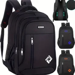 1pc Ultralight Backpack Men's Computer Backpack Large Capacity Travel High School Junior High School Students Schoolbag With USB Charging Port Anti-splash Water Schoolbag Laptop Notebook Bag