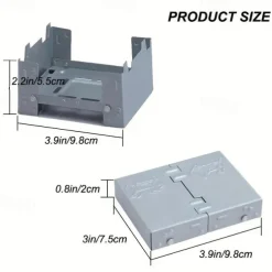 1pc Ultralight Folding Pocket Stove For Outdoor Camping And Survival - Portable Burner For Wood Burning