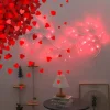 1pc Valentine's Day Love Vine String Lights with Remote Control Control Indoor Bedroom Bar Festival Atmosphere Light String USB or AAA Battery Powered