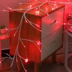 1pc Valentine's Day Love Vine String Lights with Remote Control Control Indoor Bedroom Bar Festival Atmosphere Light String USB or AAA Battery Powered