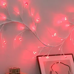 1pc Valentine's Day Love Vine String Lights with Remote Control Control Indoor Bedroom Bar Festival Atmosphere Light String USB or AAA Battery Powered