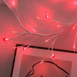 1pc Valentine's Day Love Vine String Lights with Remote Control Control Indoor Bedroom Bar Festival Atmosphere Light String USB or AAA Battery Powered