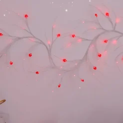 1pc Valentine's Day Love Vine String Lights with Remote Control Control Indoor Bedroom Bar Festival Atmosphere Light String USB or AAA Battery Powered