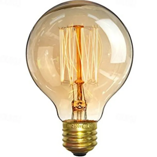 1pc 40W E26/E27 G80 Warm White 2200-2700 K Retro Dimmable Decorative Incandescent Vintage Edison Light Bulb 220-240V