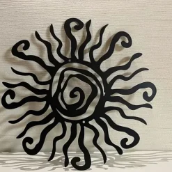 1pc Wacky Sun Metal Wall Art Outdoor Decor 11 Inch Rust Proof Wall Sculpture Ideal For Garden, Home, Farmhouse, Patio And Bedroom