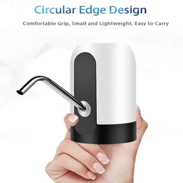 1pc Water Bottle Pump, Electric Water Bottle Pump, USB Rechargeable Automatic Drinking Water Pump For Universal 3-5 Gallon Bottles, Portable Camping Water Dispenser