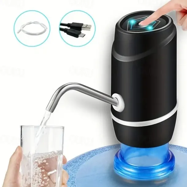 1pc Water Bottle Pump, Electric Water Bottle Pump, USB Rechargeable Automatic Drinking Water Pump For Universal 3-5 Gallon Bottles, Portable Camping Water Dispenser
