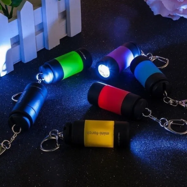 1PC Waterproof Mini Keychain Pocket Torch USB Rechargeable LED Flashlight Lamp Outdoor Sports Interior Design