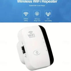1Pc WiFi Extender WiFi Range Extender,Wireless Internet Repeater,Signal Booster Up To 2640sq. Ft And 25 Devices, Long Range Amplifier With Ethernet Port, 1-Tap Setup, Access Point