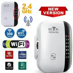 1Pc WiFi Extender WiFi Range Extender,Wireless Internet Repeater,Signal Booster Up To 2640sq. Ft And 25 Devices, Long Range Amplifier With Ethernet Port, 1-Tap Setup, Access Point